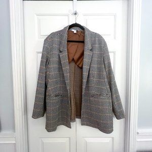 NEVER WORN Houndstooth Longline Women's Blazer